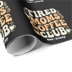 Retro Moe Moeders Coffee Club Vintage Esthetiek Cadeaupapier