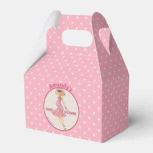 Retro Moeder Blond 2 Baby shower Feest Bedankdoosjes