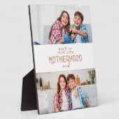 Retro Moederdag 2 Foto's Aangepaste Plaques Fotoplaat (Zijkant)