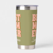 Retro Moederdag blauw roze Geïsoleerde Drinkbeker (Links)