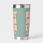 Retro Moederdag Blauw Roze Geïsoleerde Drinkbeker (Links)