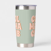 Retro Moederdag Cool mama club Blauw Roze Geïsoleerde Drinkbeker (Links)