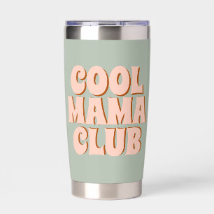 Retro Moederdag Cool mama club Blauw Roze Geïsoleerde Drinkbeker