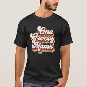 Retro Moederdag Een Groovy Mama Hippie T-shirt