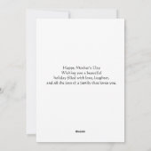 Retro Moederdag Flat Holiday Kaart (Achterkant)