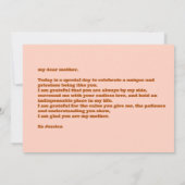 Retro Moederdag foto blauw roze Kaart (Achterkant)