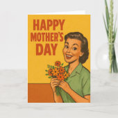 Retro Moederdag Kaart (Voorkant)
