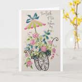 Retro Moederdag Kaart van ons beiden (Gele Bloem)