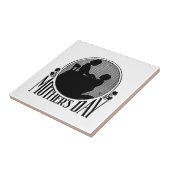 Retro Moederdag Silhouette Tegeltje (Zijkant)