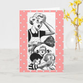 Retro Moederdagkaart Kaart (Gele Bloem)