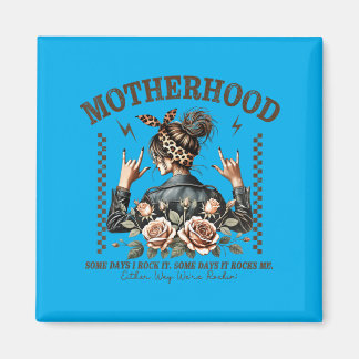 Retro Moederschap Grappige Moederdag Rock Mama Moe Magneet