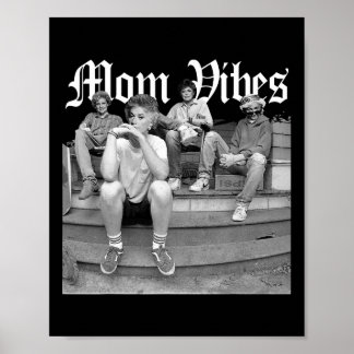 Retro Mom 90's Vibes  Moederdag Mom Thug Poster