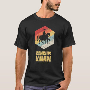  Retro Mongoolse Rijk / Keizer Dzjengis Khan T-shirt