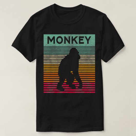 Retro Monkey Ape Monkey T-shirt (Design voorkant)