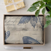 Retro monochrome inkt vlinderstempel tissuepapier (Geschenk)