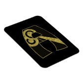 retro monogram - A Magneet (Rechterzijde)