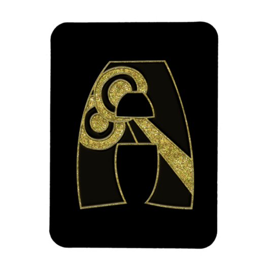 retro monogram - A Magneet (Verticaal)