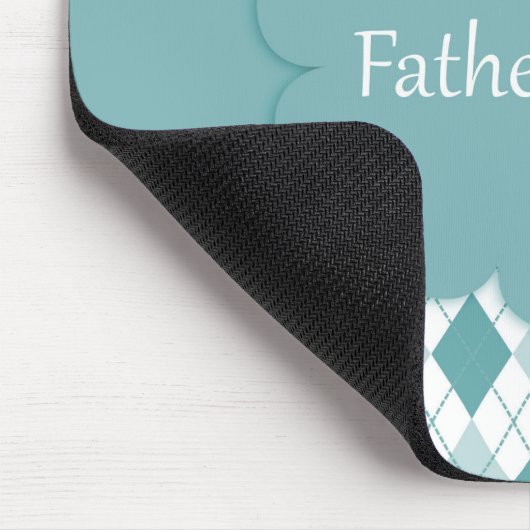 Retro Monogram Argyle Patroon Groen en Wit Muismat (Hoek)