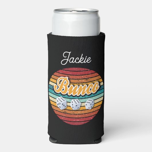 Retro Monogram Dice Bunco (Seltzer Voorkant)