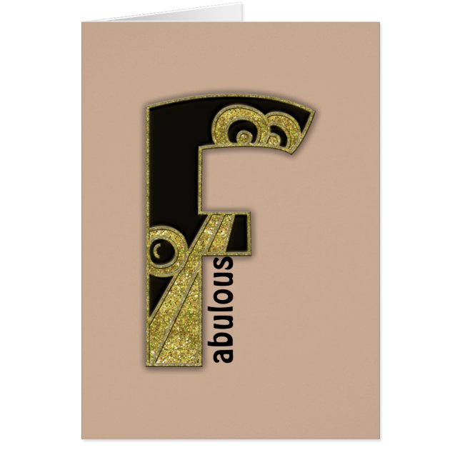 retro monogram - F (Voorkant)