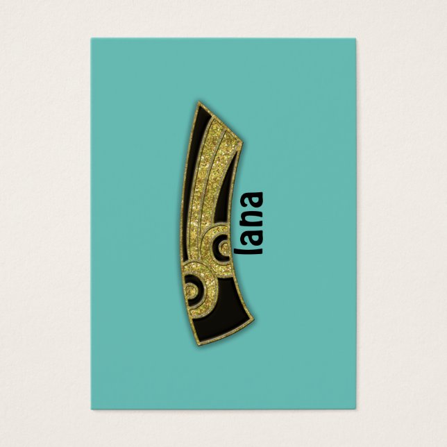 retro monogram - I Visitekaartjes (Voorkant)