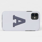 Retro monogram initiaal modern Case-Mate iPhone case (Achterkant (horizontaal))