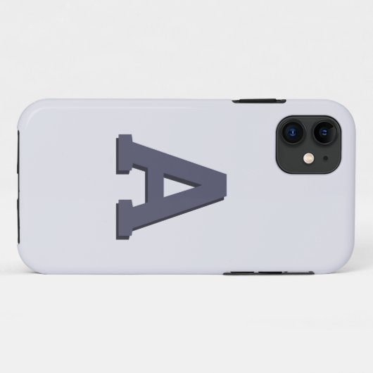 Retro monogram initiaal modern Case-Mate iPhone case (Achterkant (horizontaal))