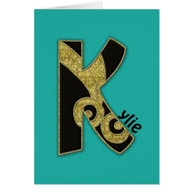 retro monogram - K (Voorkant)