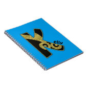 retro monogram - K Notitieboek (Rechterzijde)