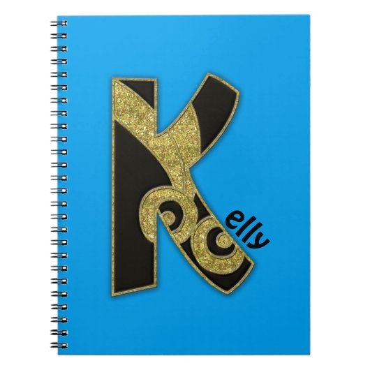 retro monogram - K Notitieboek (Voorkant)