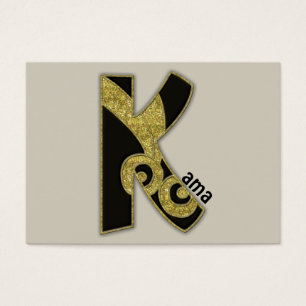 retro monogram - K Visitekaartje