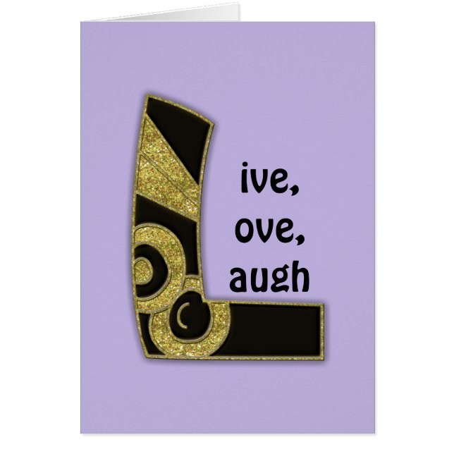 retro monogram - L (Voorkant)