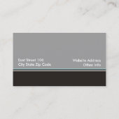 Retro Monogram noir gris bleu cartes de visite (Dos)