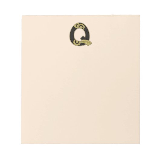 retro monogram - Q Notitieblok (Voorkant)