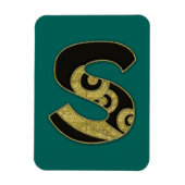 retro monogram - S Magneet (Verticaal)