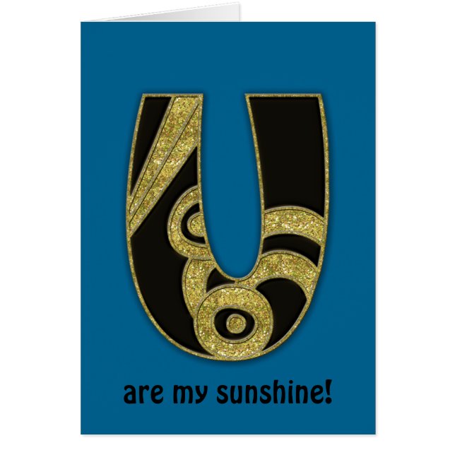 retro monogram - U (Voorkant)