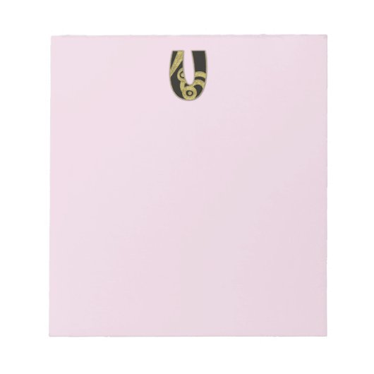 retro monogram - U Notitieblok (Voorkant)