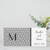 Retro Monogram van de Uitnodiging van het Huwelijk (Staand voorkant)