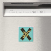 retro monogram - X Magneet (Insitu (Vaatwasser))