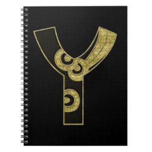 retro monogram - Y Notitieboek
