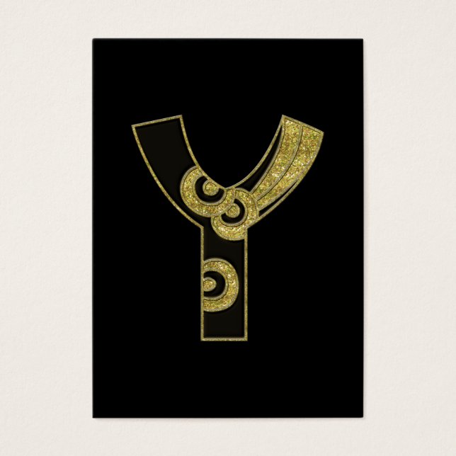 retro monogram - Y Visitekaartjes (Voorkant)
