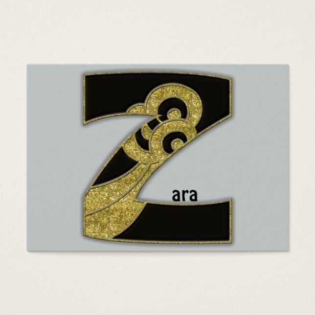 retro monogram - Z Visitekaartjes (Voorkant)