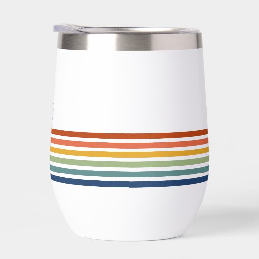 Retro Monogrammed Minimalist Stripes (Droite)