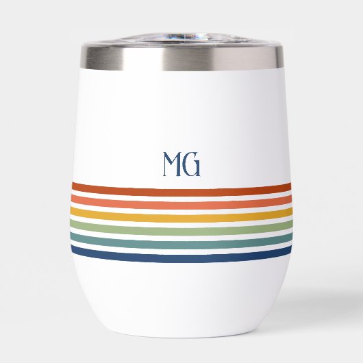 Retro Monogrammed Minimalist Stripes (Avant)