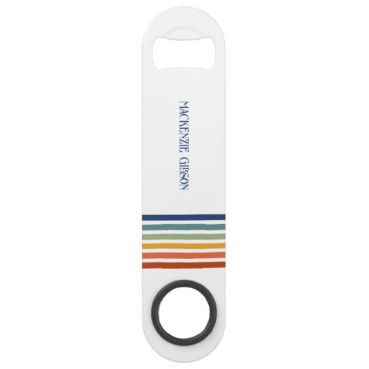 Retro Monogrammed Minimalist Stripes (Dos)