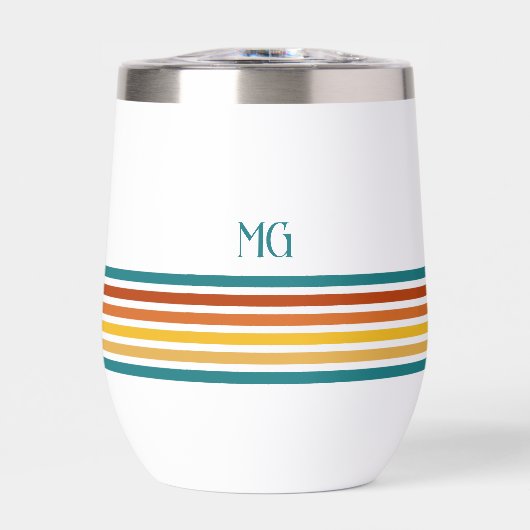 Retro Monogrammed Minimalist Stripes (Avant)
