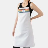 Retro Monogrammed Minimalist Stripes Schort (Insitu)