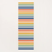 Retro Monogrammed Minimalist Stripes Yogamat (Achterkant)