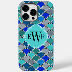 Retro Monogrom Scales Case-Mate iPhone 14 Pro Max Hoesje