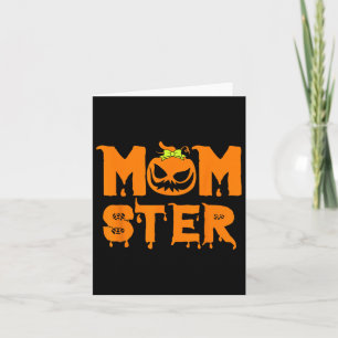 Retro Monster Halloween Mom Kostuum Moeder Hallowe Kaart